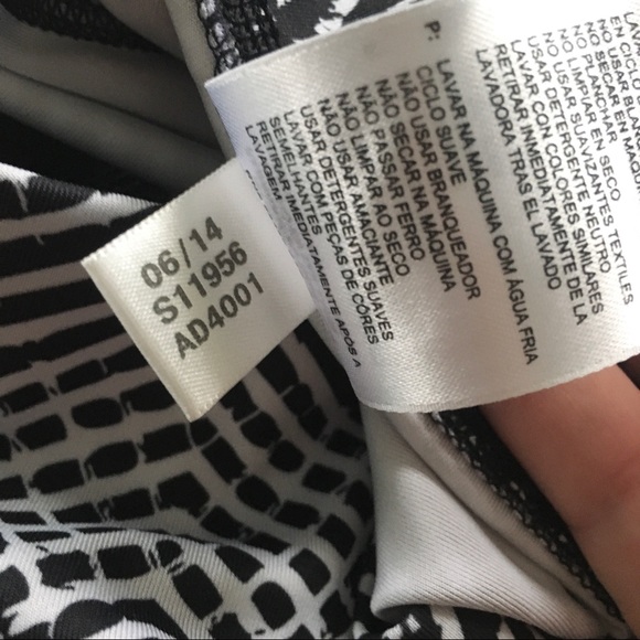ADIDAS Black & White Climalite Patterned Capri Leggings - Picture 7 of 11
